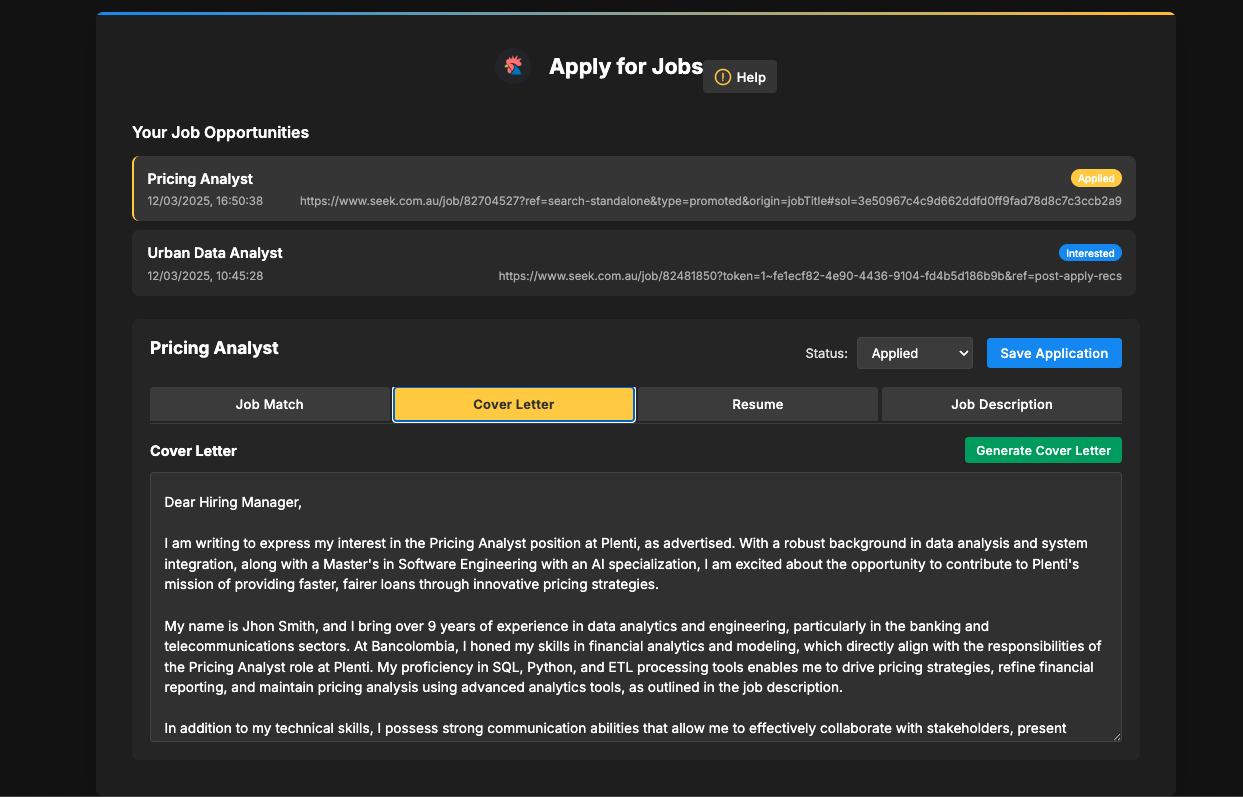 JobSeeker App Screenshot